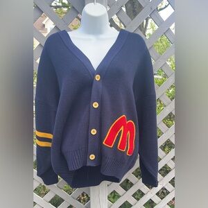 Vintage RARE McDonalds Cardigan Sweater - Large